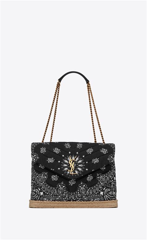 Saint Laurent Medium Monogram Loulou Bandana Bag 